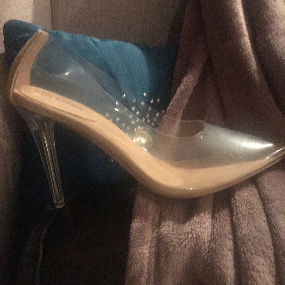 Glass slipper size 10 brand new; never worn